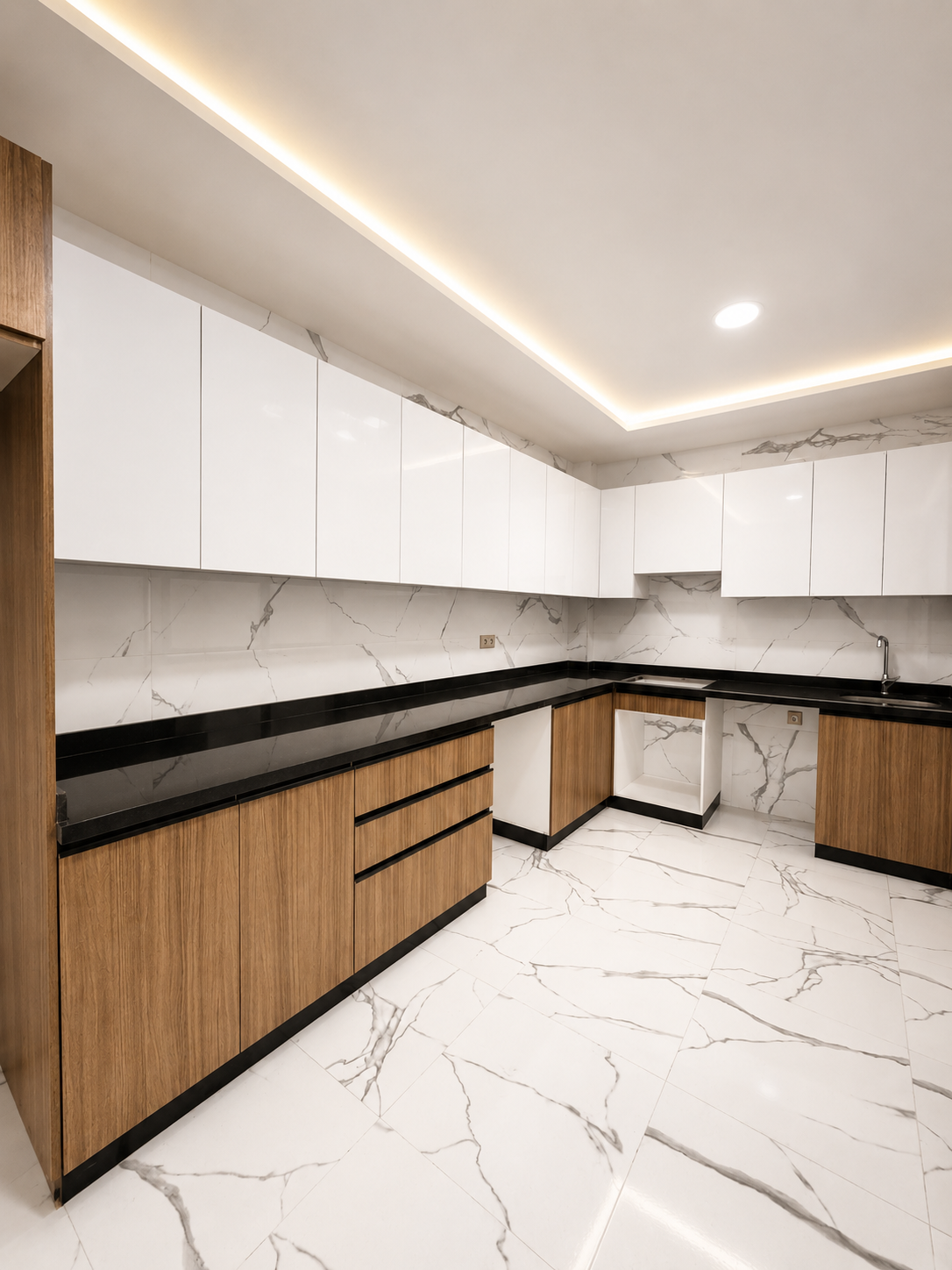 Intérieur moderne d'un appartement Korti Immobilier à Tétouan